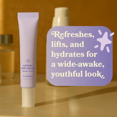 LE GUSHE cream paired with SPF bottle emphasizing daytime protection importance