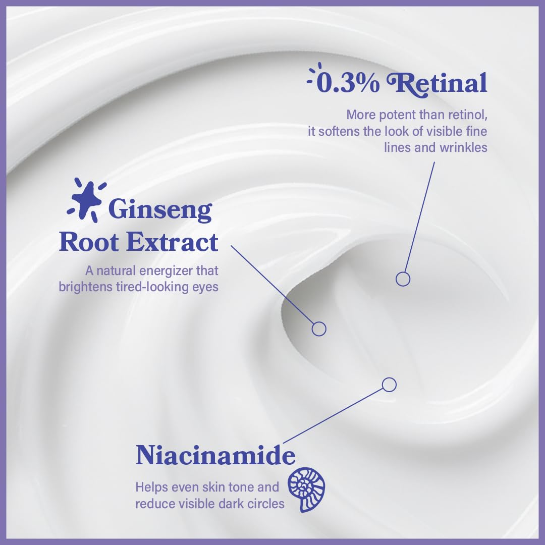 LE GUSHE pump and label detail showcasing retinal content and user ease