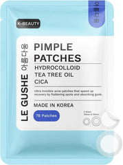 LE GUSHE front packaging showing 78 hydrocolloid patches and benefits
