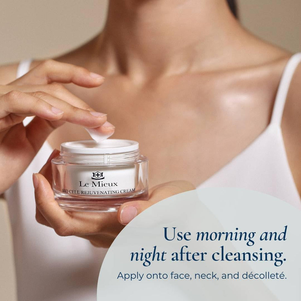 Le Mieux cream on hand application showing fast absorption and smooth finish