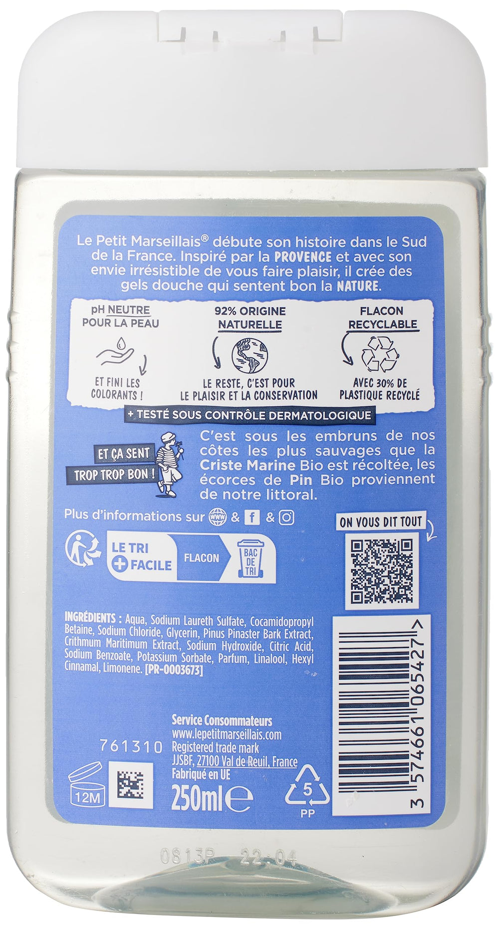 Le Petit Marseillais gel texture close-up demonstrating rich lather for efficient cleansing