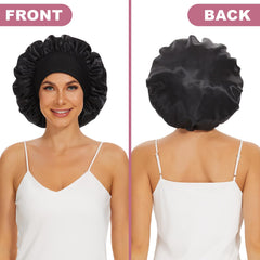LEADUWAY bonnet beside hand showing generous size for voluminous hair