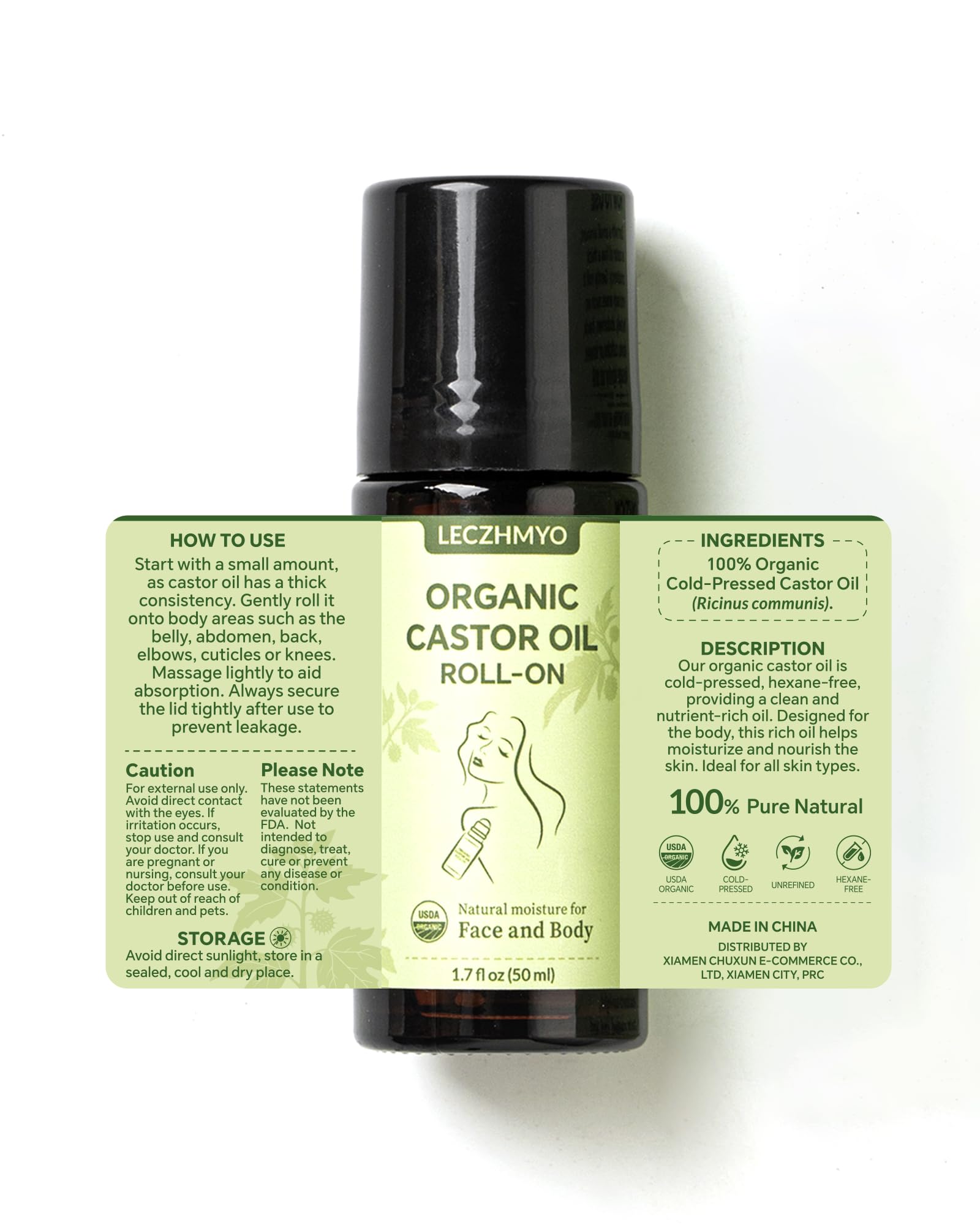 leczhmyo size comparison next to smartphone showing travel-friendly large 1.7 fl oz