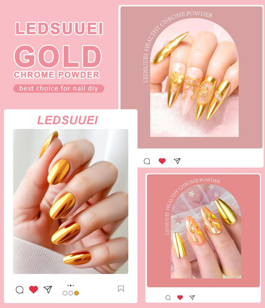 LEDSUUEI powder close-up texture revealing ultra-fine smooth application