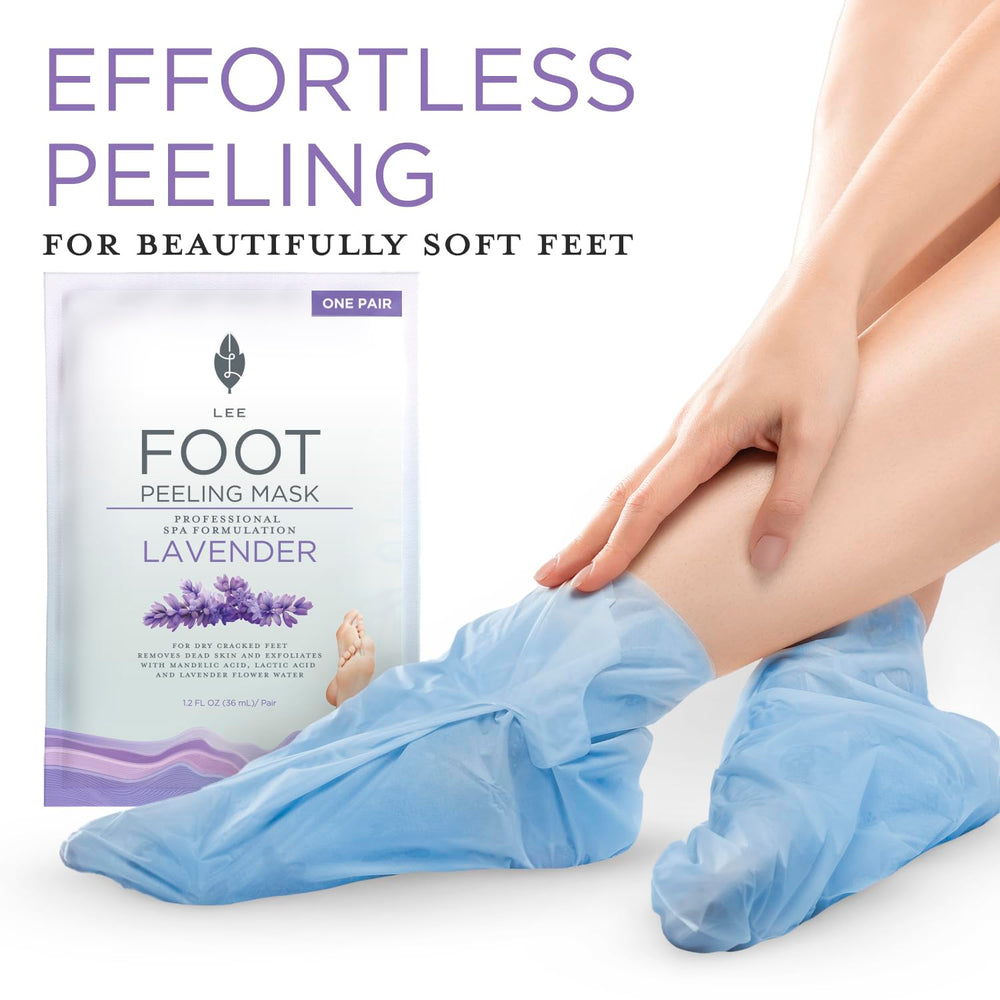 Lee Beauty close-up of pre-filled exfoliating booties for even application