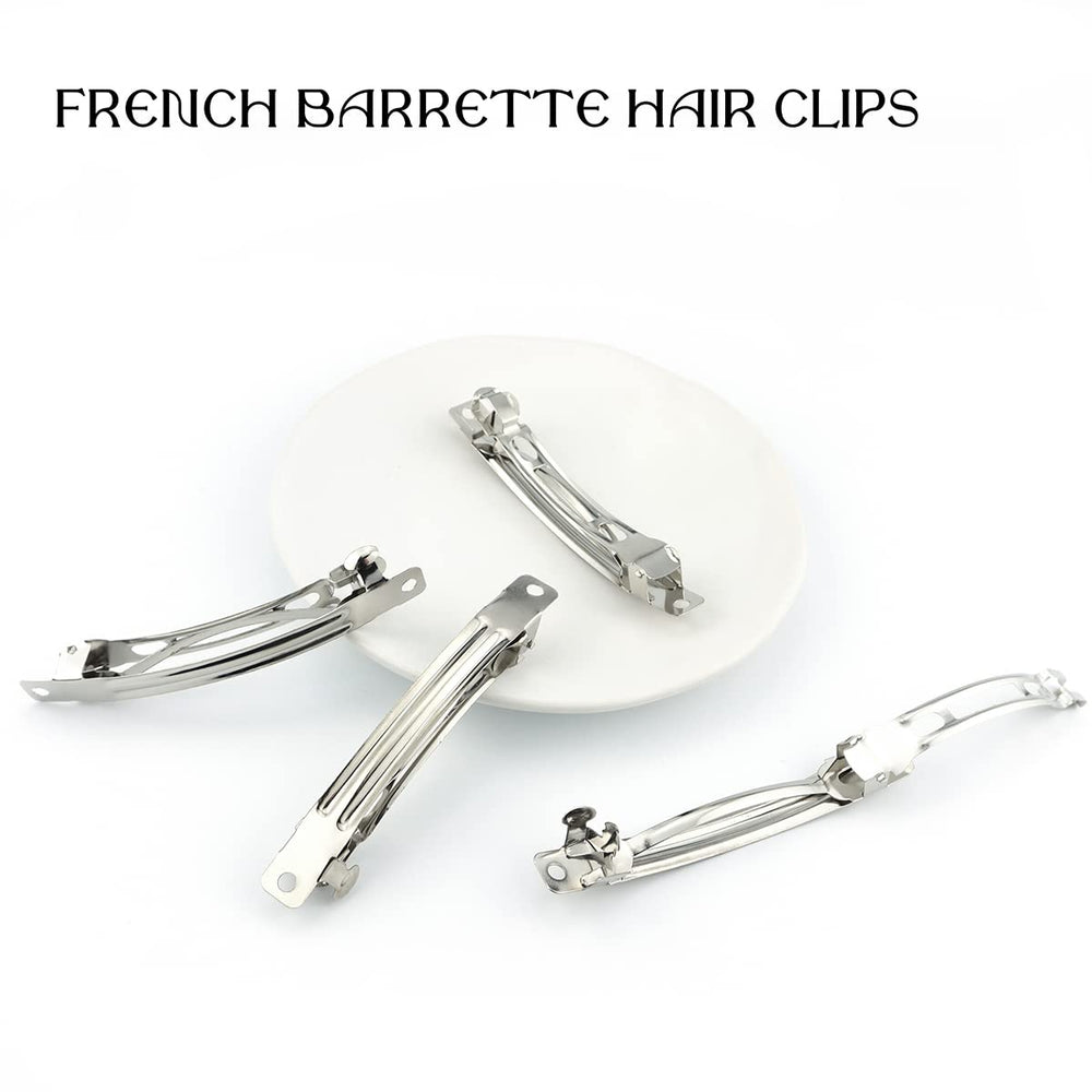 LEEFONE silver barrette with attached bow illustrating finished look benefit