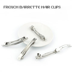LEEFONE silver barrette with attached bow illustrating finished look benefit
