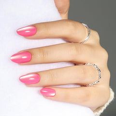Leefrei close-up of glossy candy pink finish reflecting light