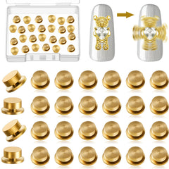 Leelosp gold front packaging showing 30 spinning nail charms and convenience