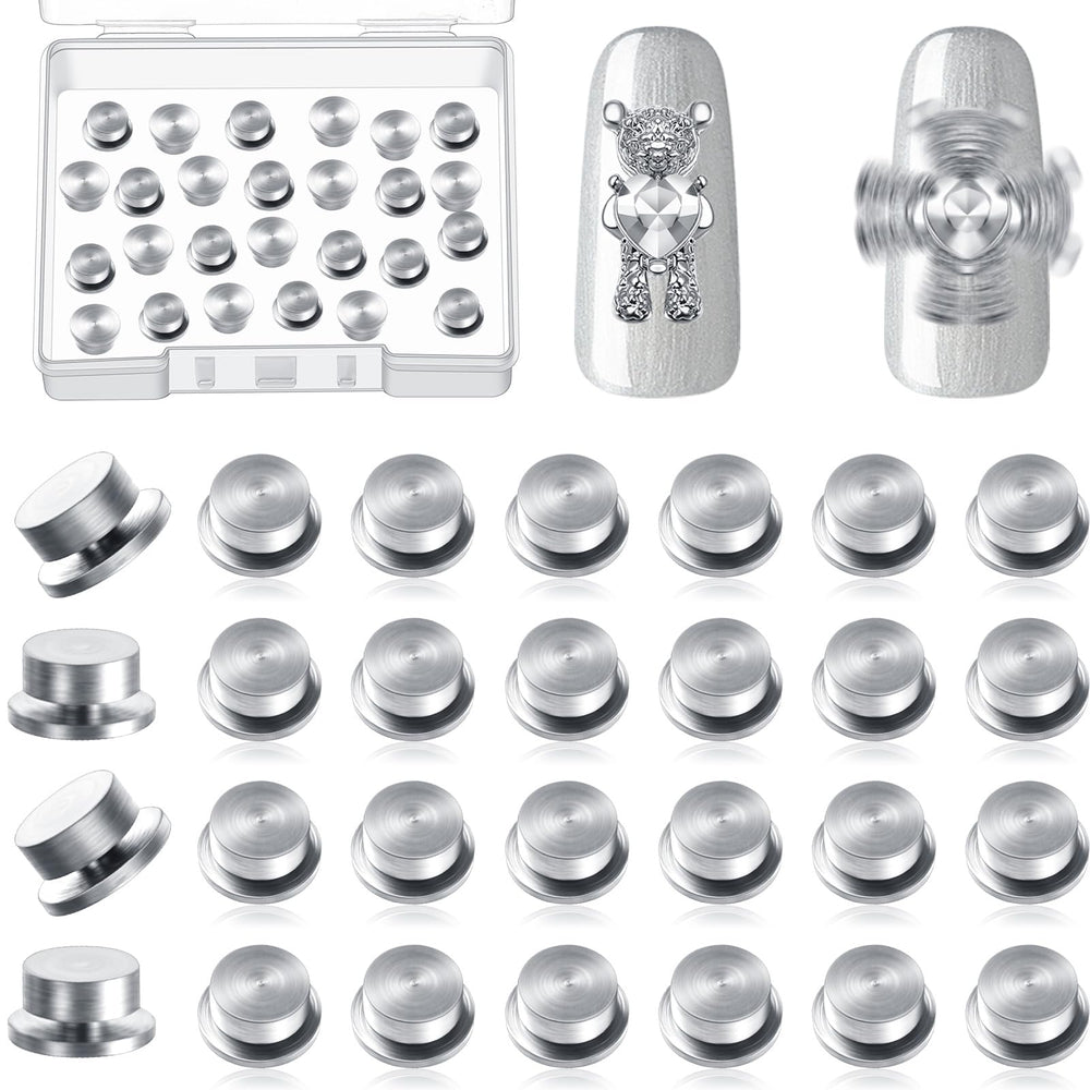 Leelosp front packaging showing 30 spinning nail charms and value pack