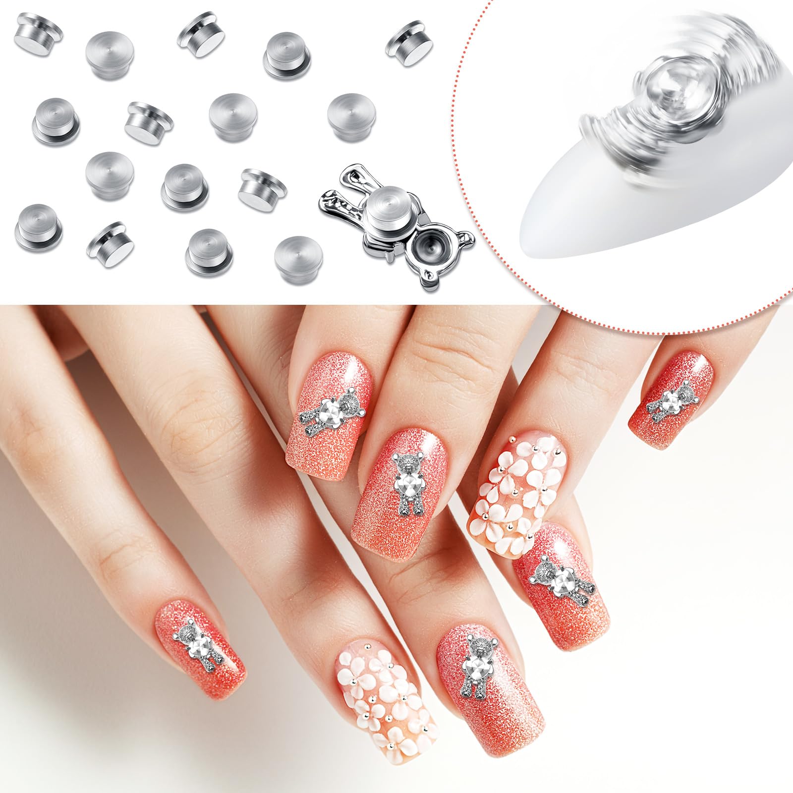 Leelosp lifestyle shot on cosplay nails showcasing dynamic decorative effect