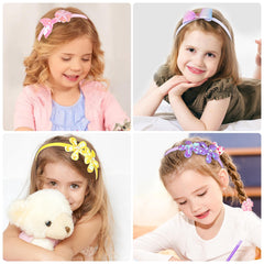 Leery headbands styled with party outfit showing finished look
