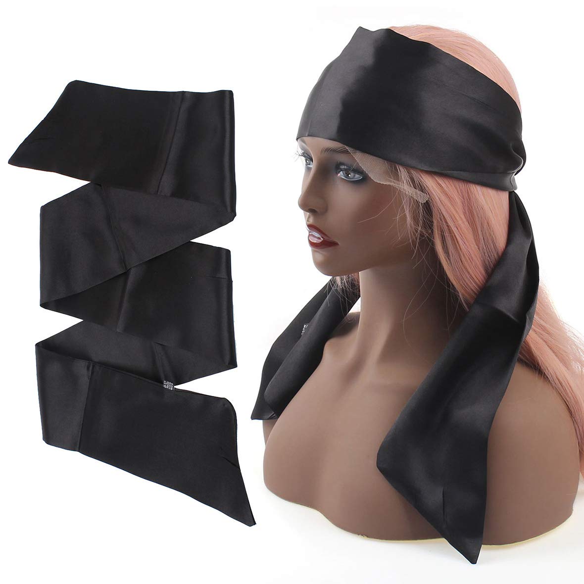 Leeven close-up of satin texture showing smooth fibers and gentle hair protection benefit