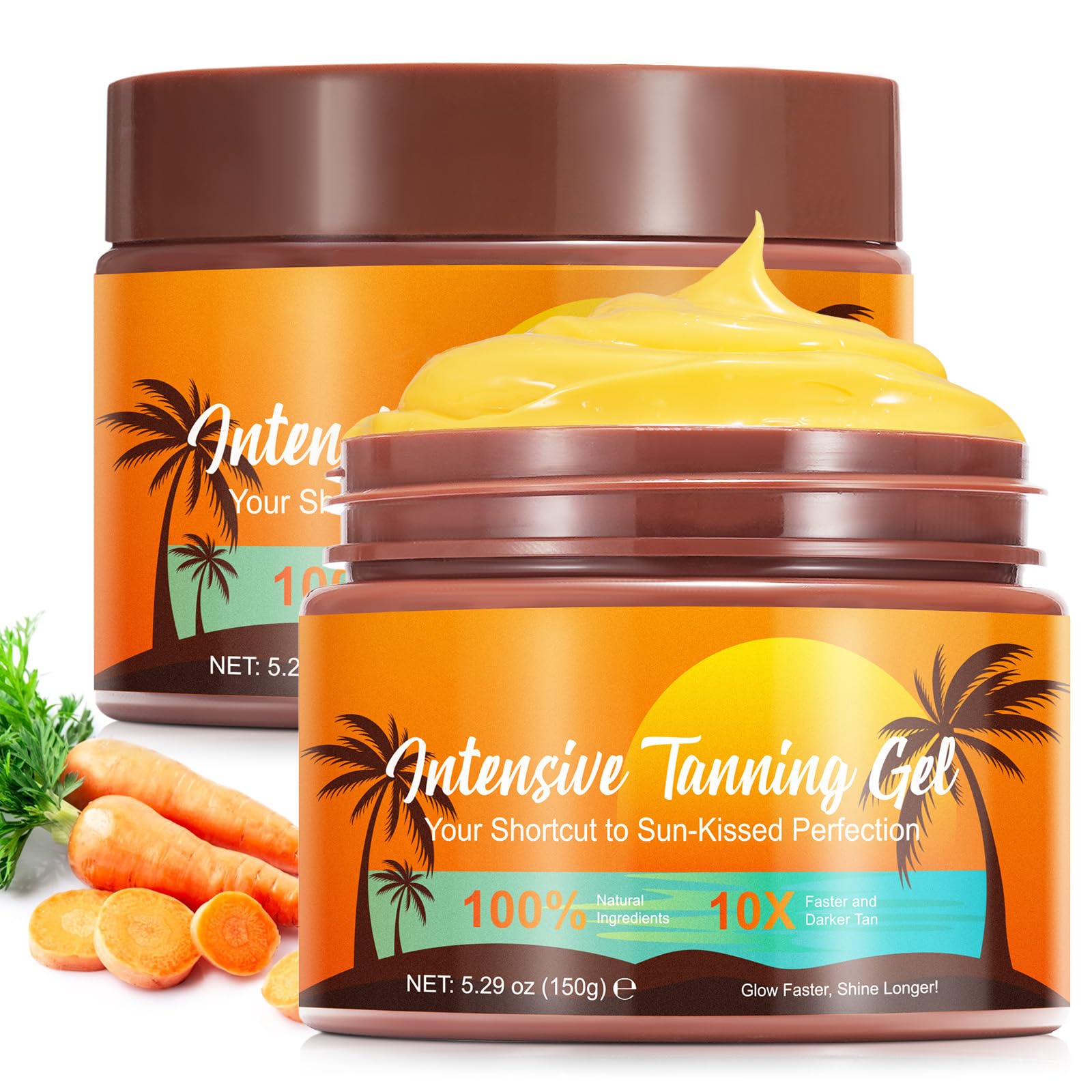 LEISGOTO front packaging 150g showing product and benefit for faster tanning