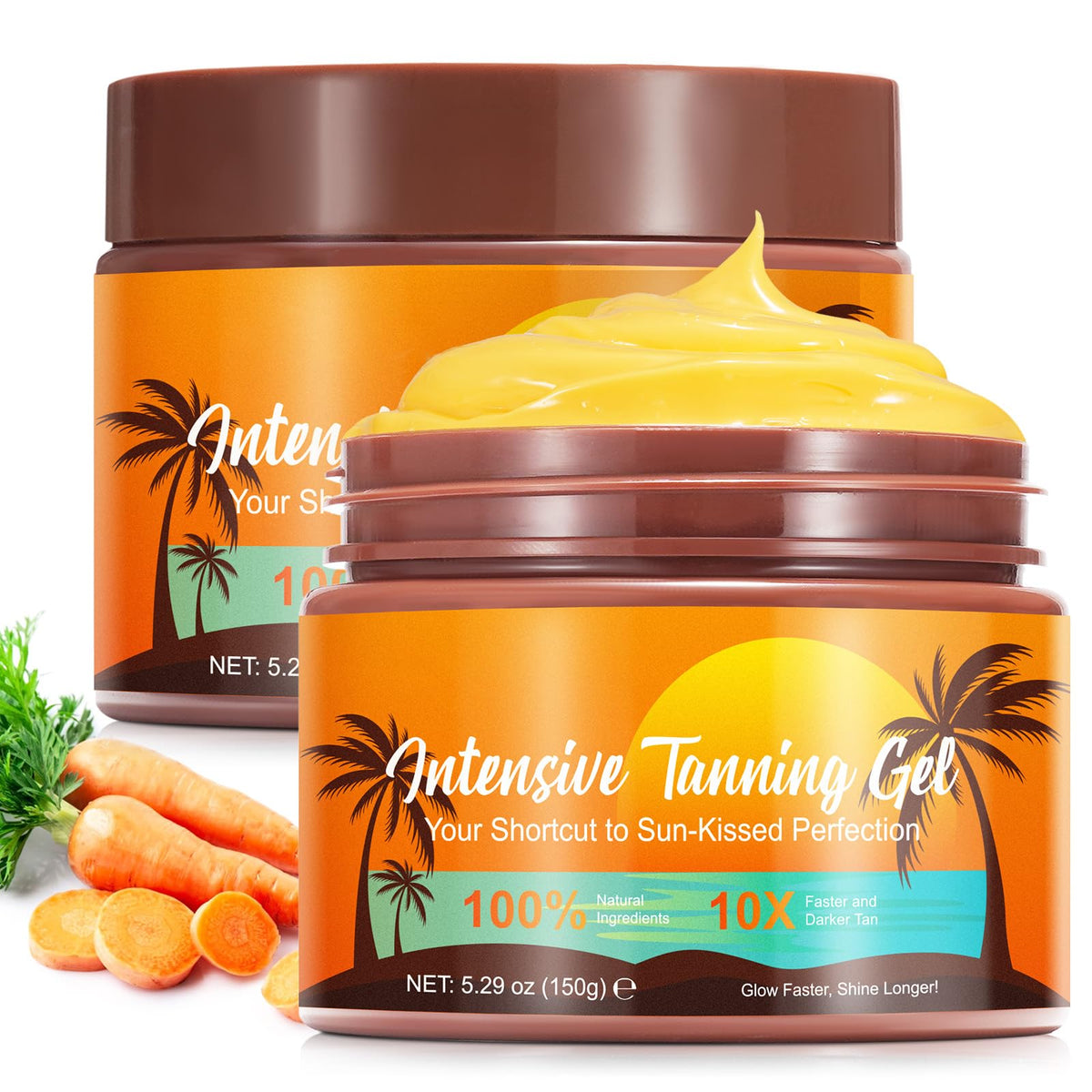 LEISGOTO front packaging 150g showing product and benefit for faster tanning