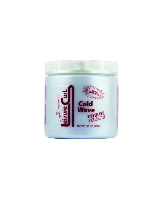 Leisure Curl front bottle showing product branding and 16 oz size for salon use
