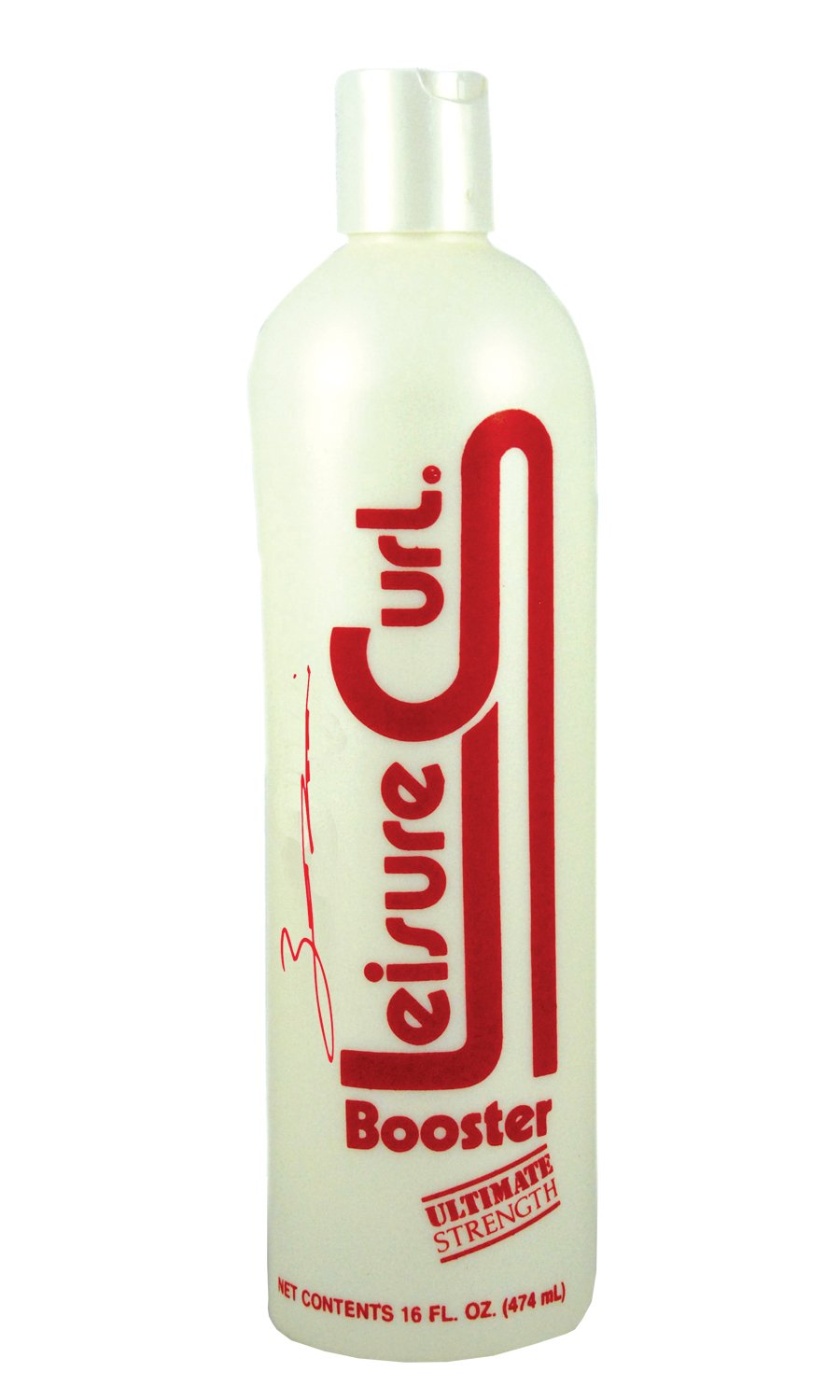 Leisure Curl front packaging showing 16 oz bottle and easy-to-use label for clear curl benefits