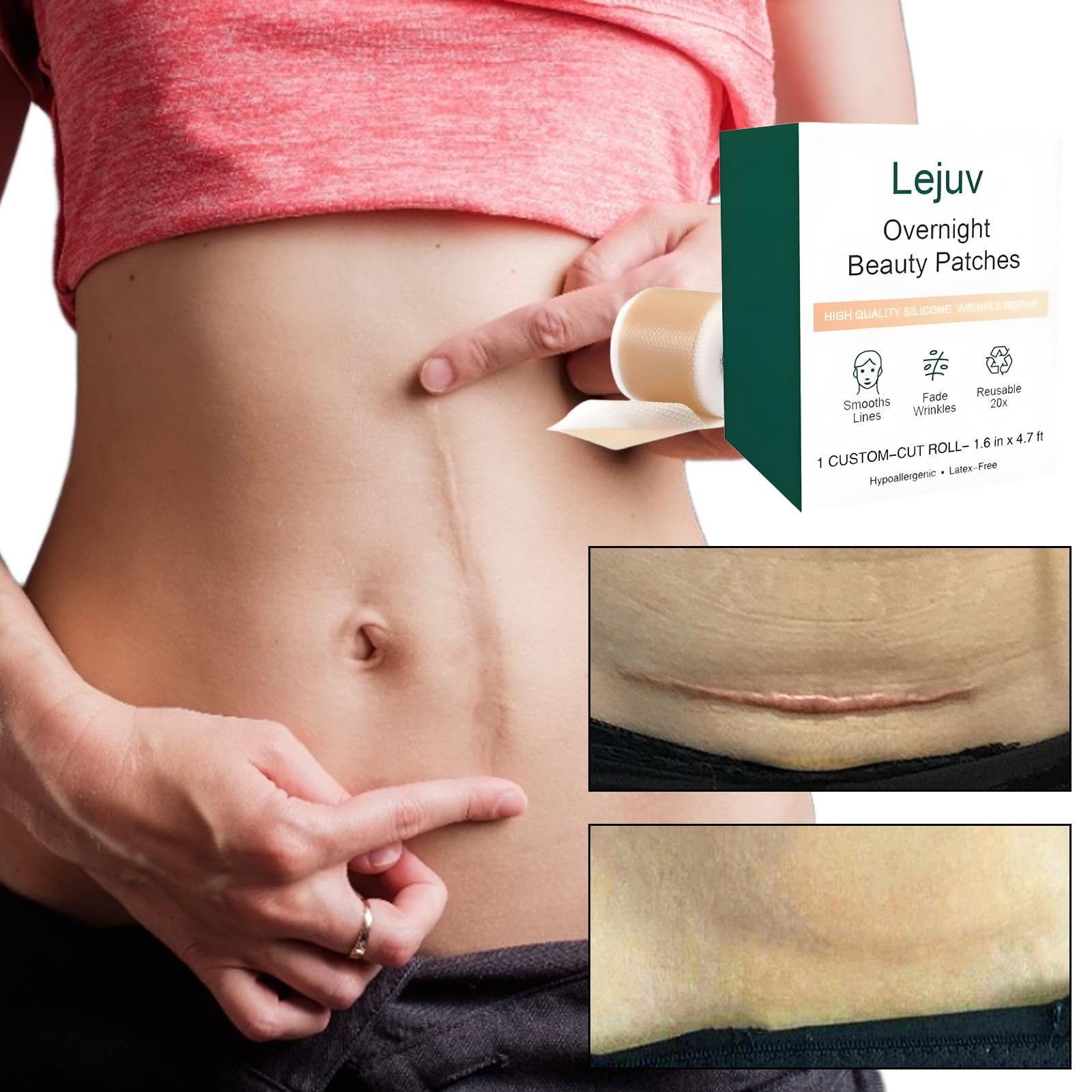 Lejuv close-up silicone texture highlighting soft surface that helps lock in moisture