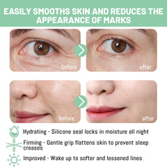 Lejuv on face in use displaying comfortable adhesion and discreet overnight wear