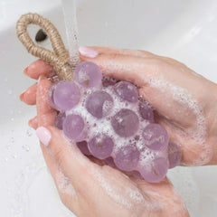 Lekgavd soap styled on bathroom shelf, adds aromatic decorative touch
