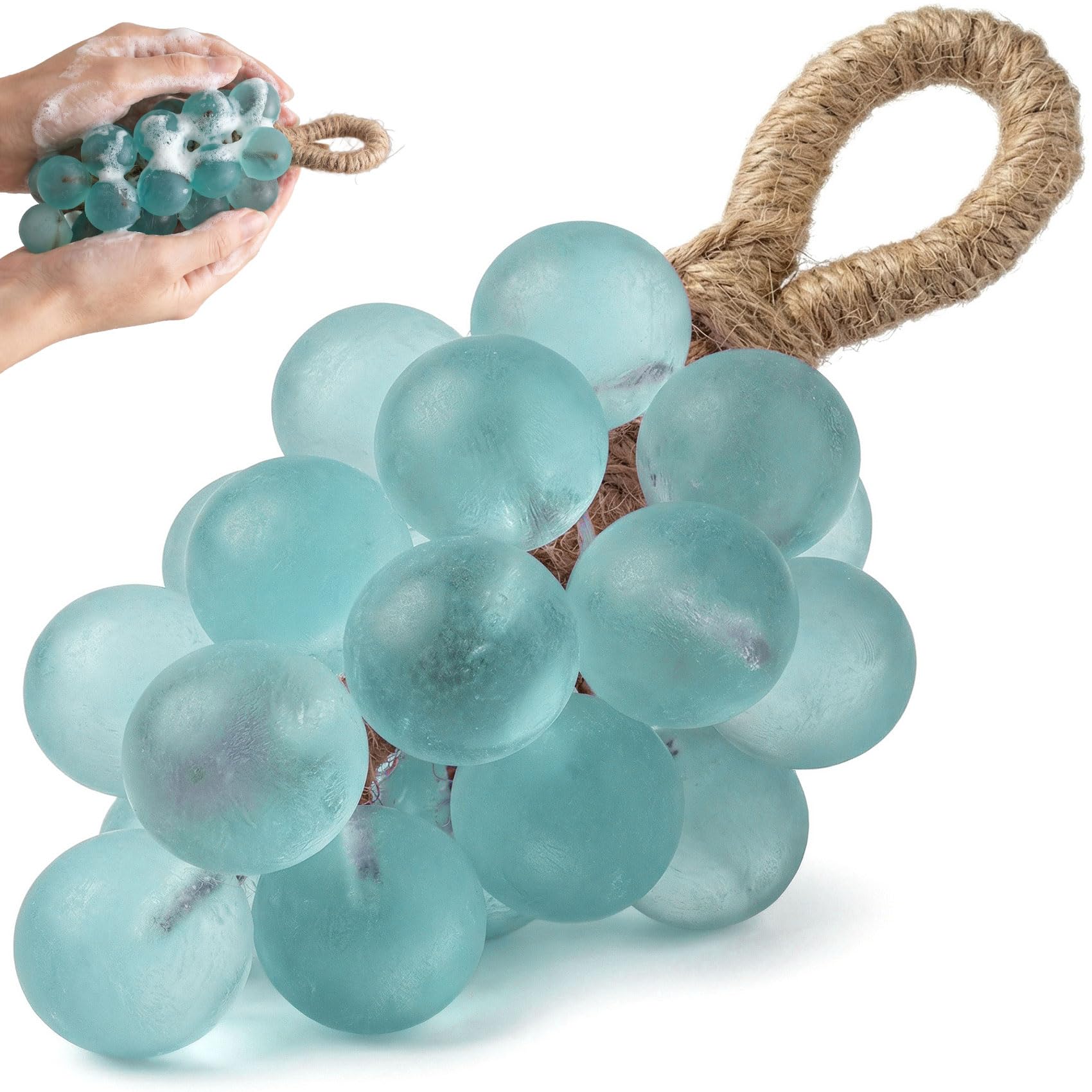 Lekgavd grape soap front view showing blue cluster and decorative appeal
