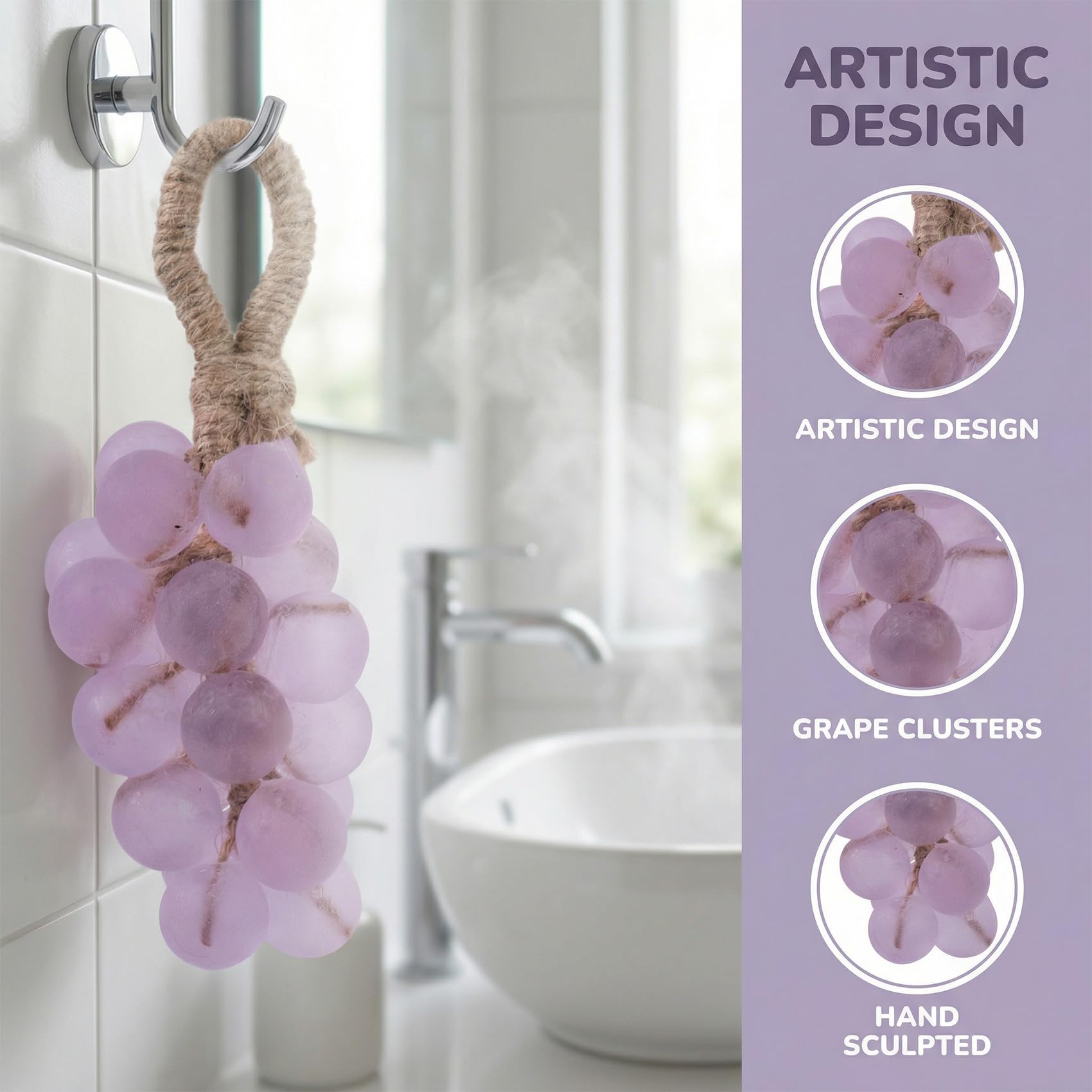 Lekgavd soap in hand producing foam, easy lather for gentle cleansing