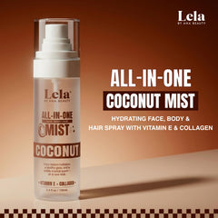 LELA by Ana Beauty spray nozzle closeup emitting fine mist for quick refresh