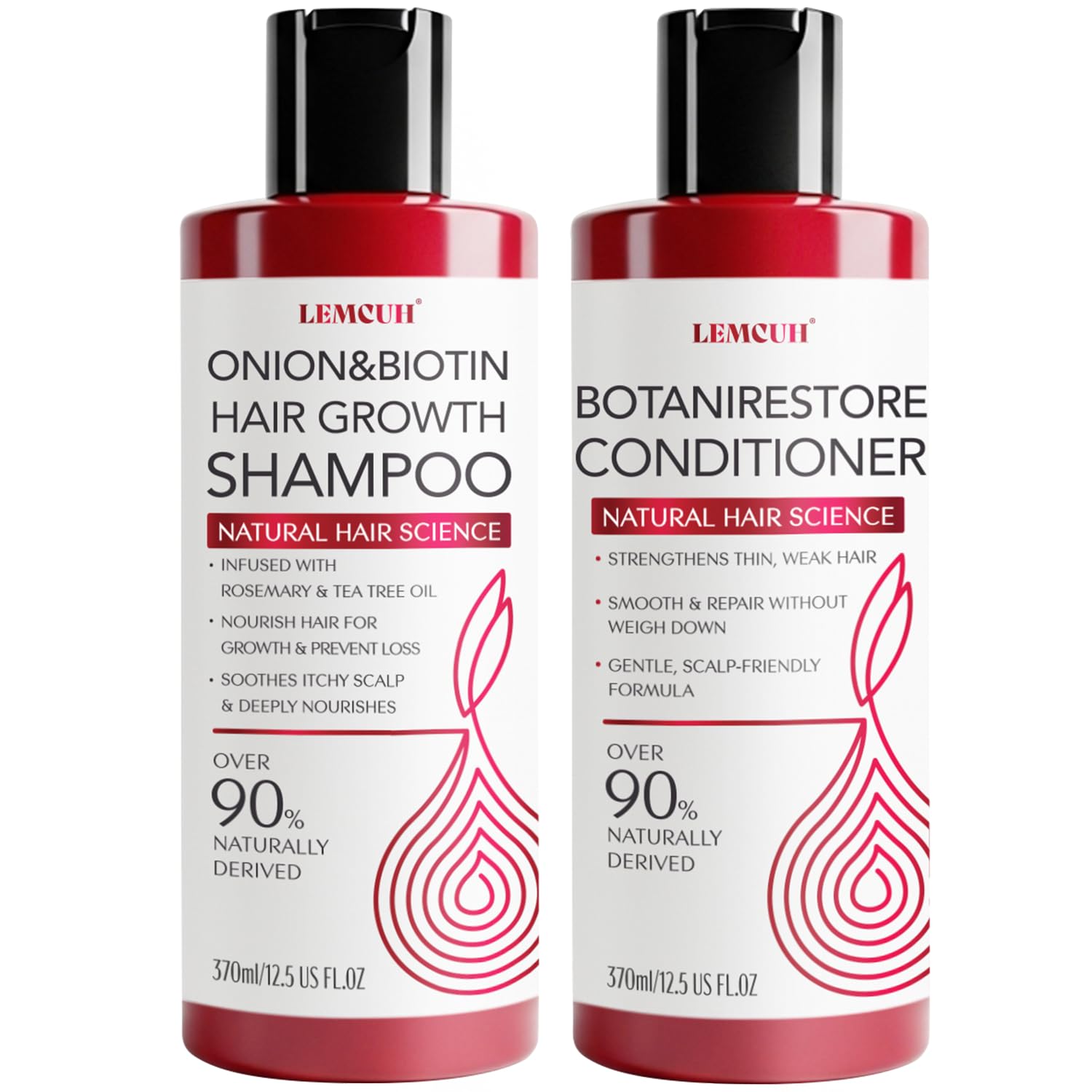 Lemcuh front-packaging showing shampoo and conditioner, clear brand visibility and daily use benefit