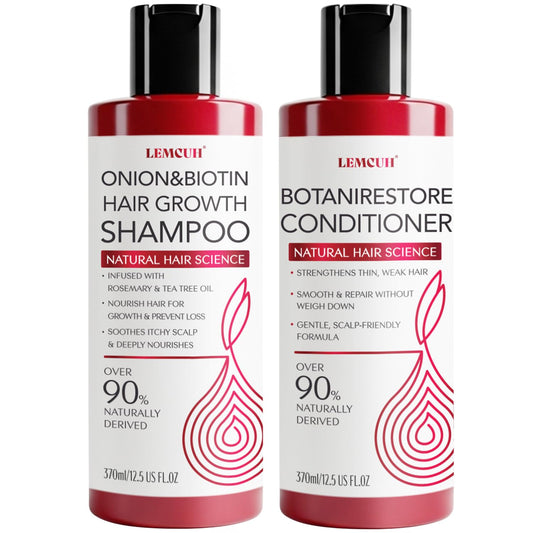 Lemcuh front-packaging showing shampoo and conditioner, clear brand visibility and daily use benefit