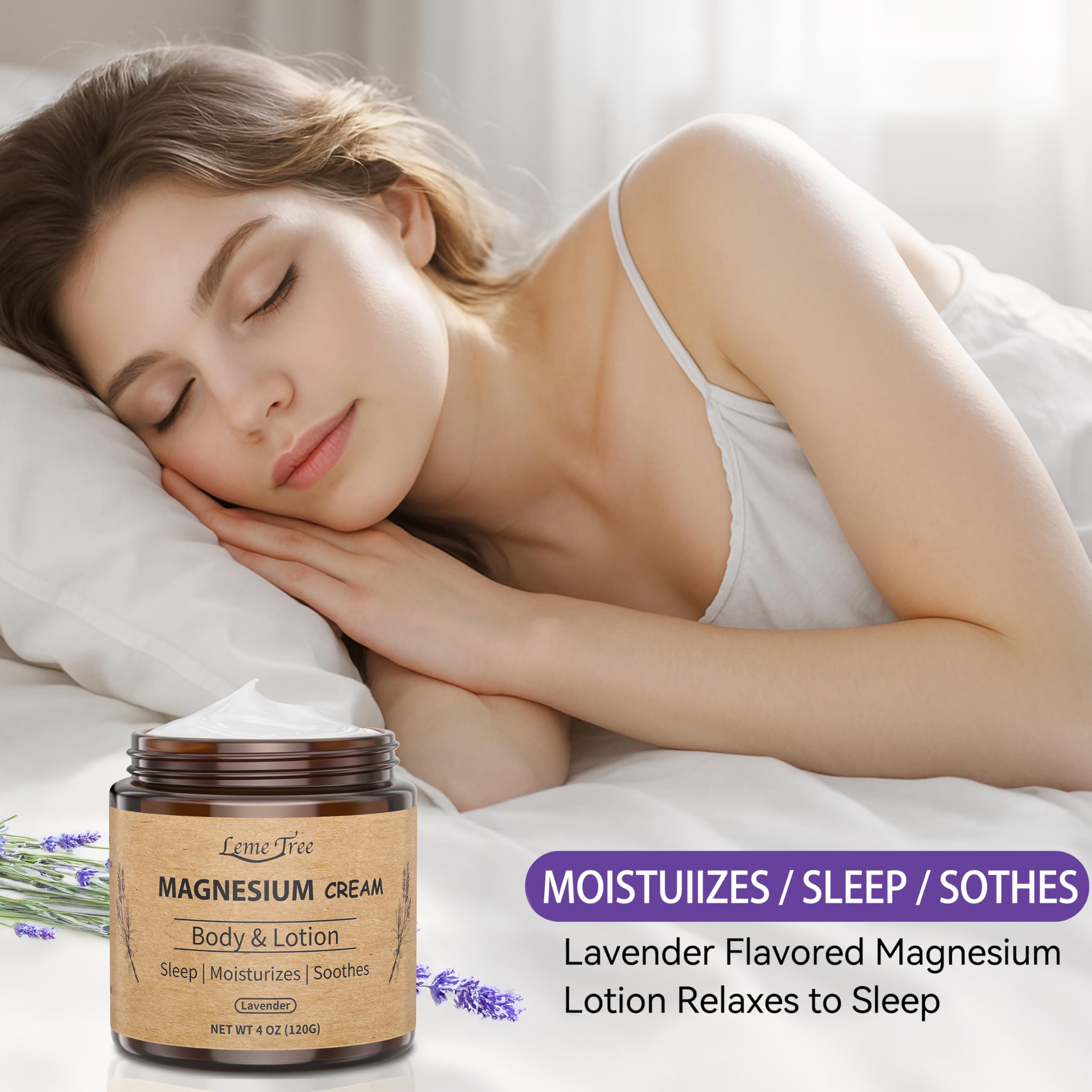 LemeTree being smoothed onto legs showing hydration and comfort benefit