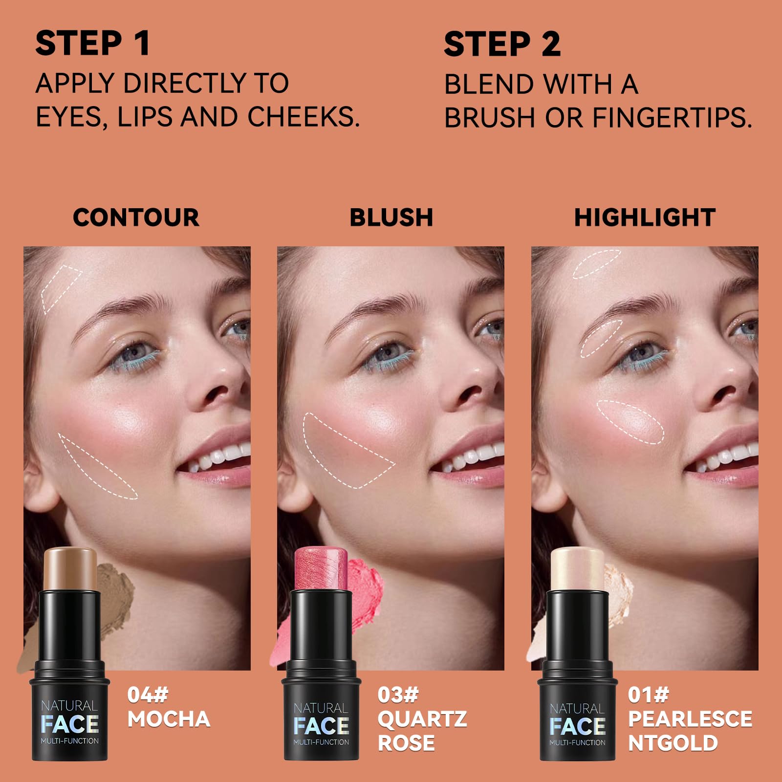 LemonSac double-ended brush and sponge included for easy blending