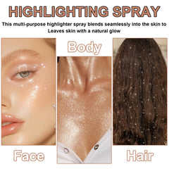 LemonSac hair highlight in use adding reflective shimmer to strands