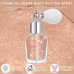 LemonSac spray nozzle close-up demonstrating precise glitter application