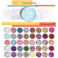 LemonSac close-up of 40 pans showing color variety and dense pigment for intense payoff