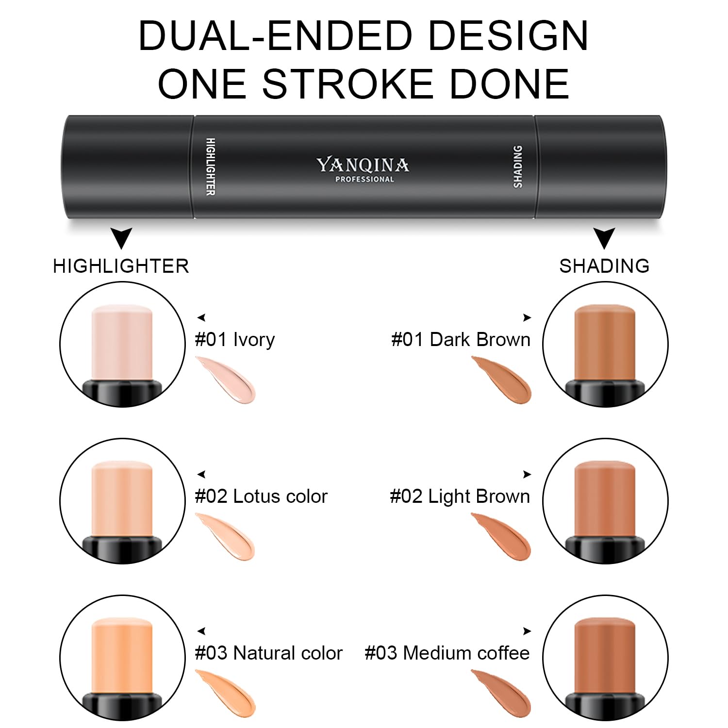 LemonSac stick applied to cheek showing contour placement and natural definition