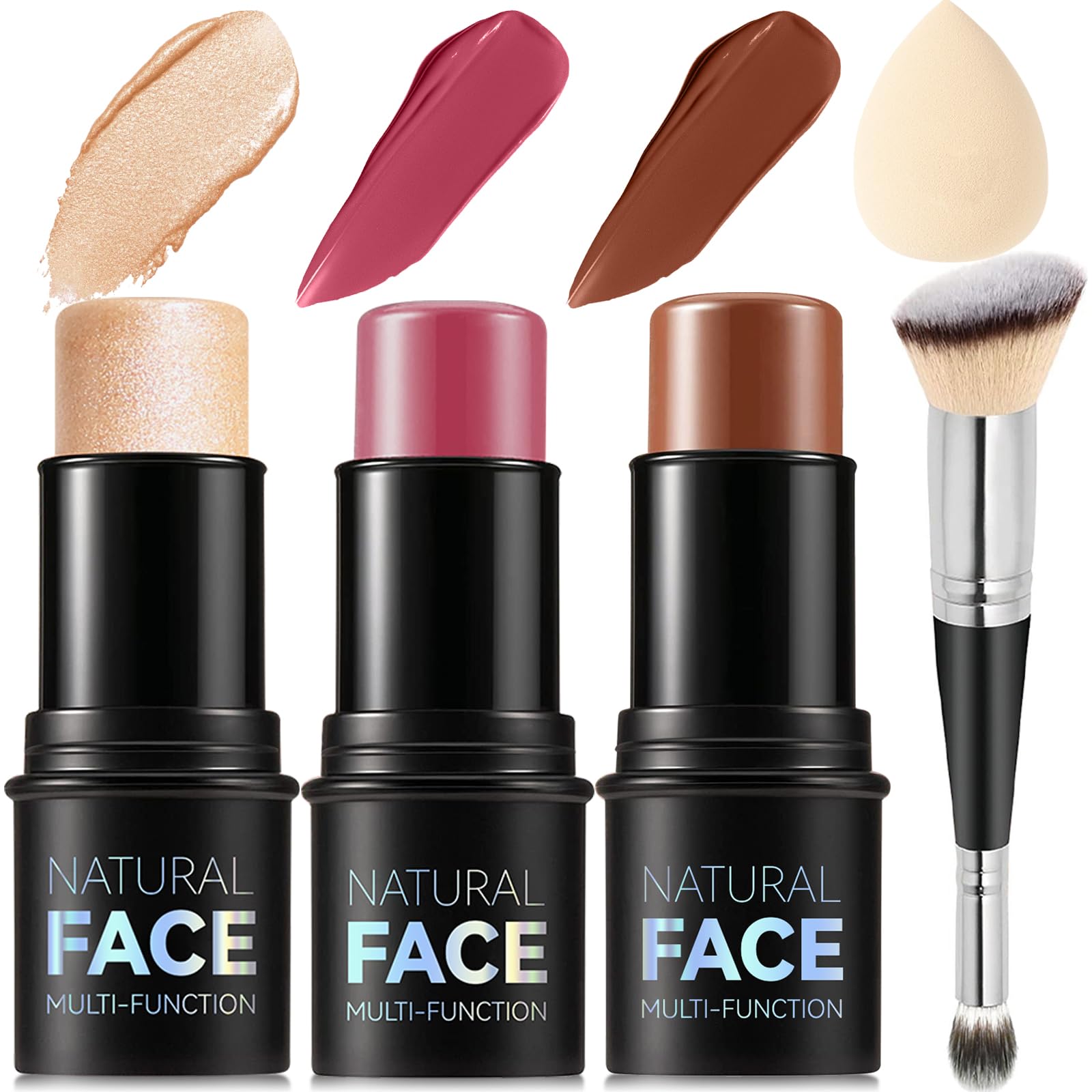 LemonSac contour trio front view showing blush bronzer highlighter, easy sculpting
