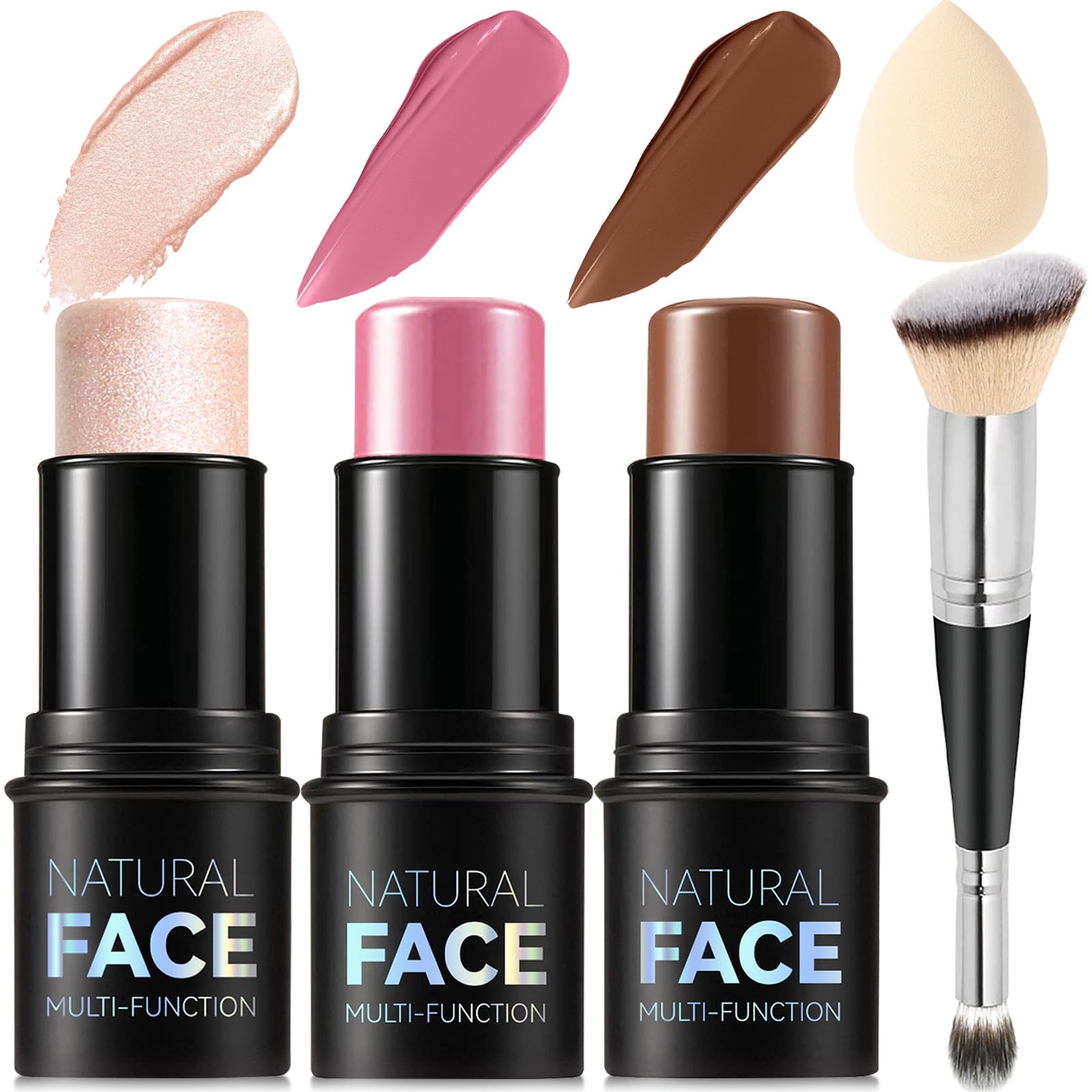 LemonSac three cream contour sticks front view for portable sculpting
