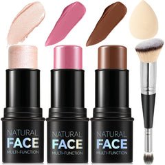 LemonSac three cream contour sticks front view for portable sculpting