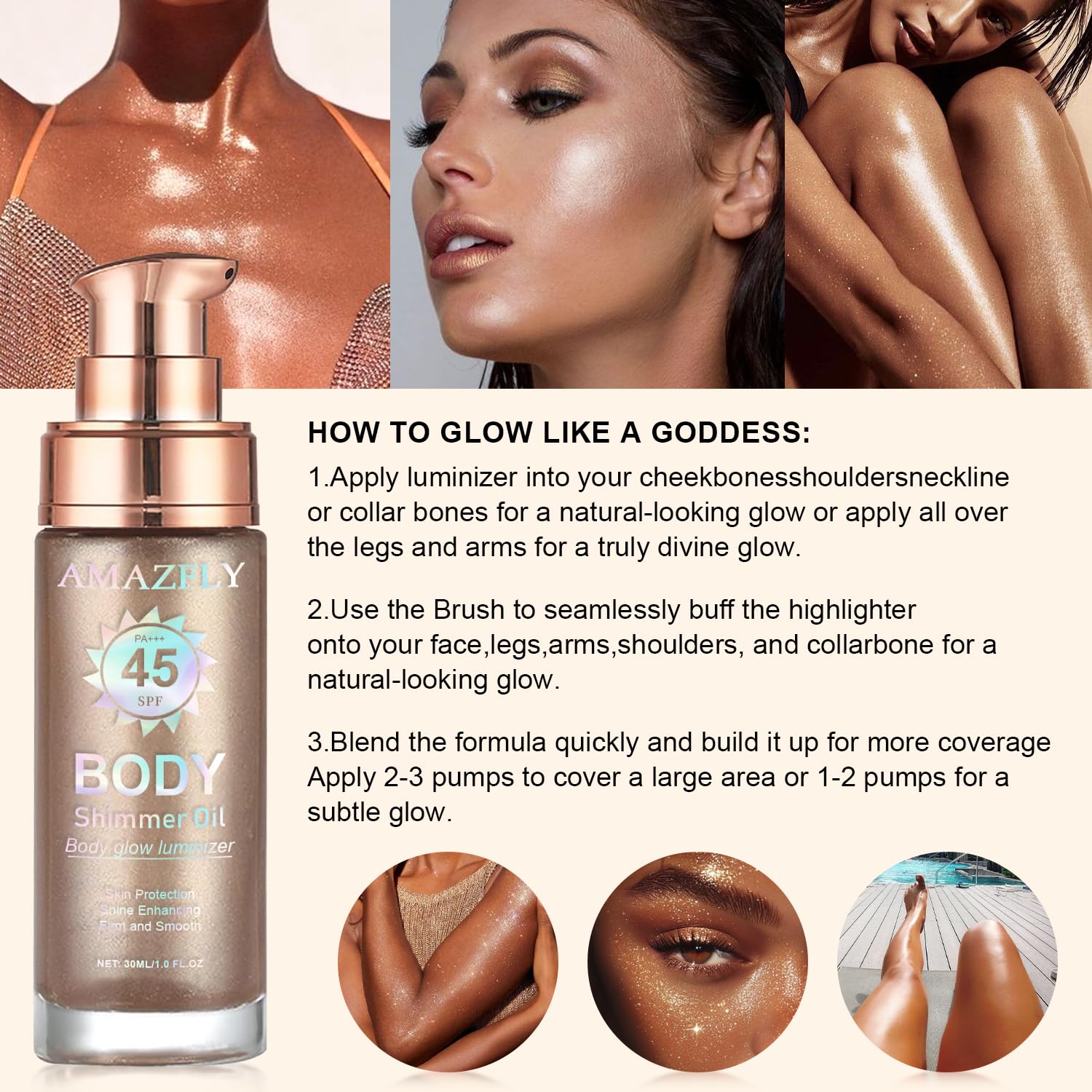 Small drop of LemonSac mixed into foundation for radiant face highlight