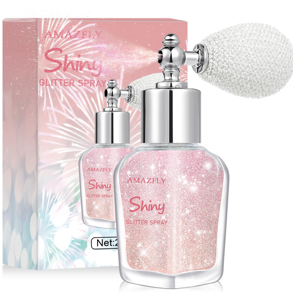 LemonSac front bottle showing pink glitter spray and easy-spray design