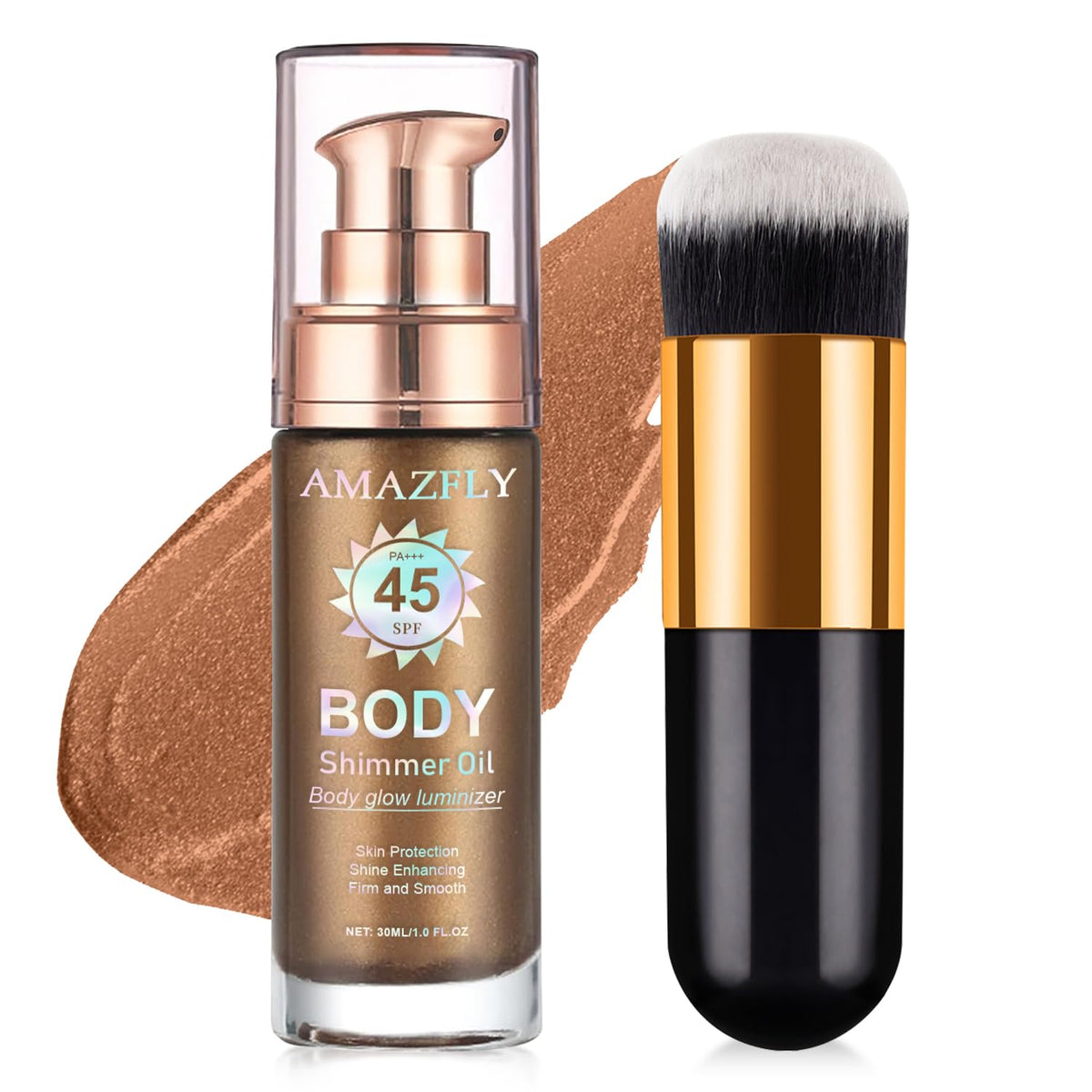 LemonSac front packaging showing bronzed shimmer and SPF45 protection benefit