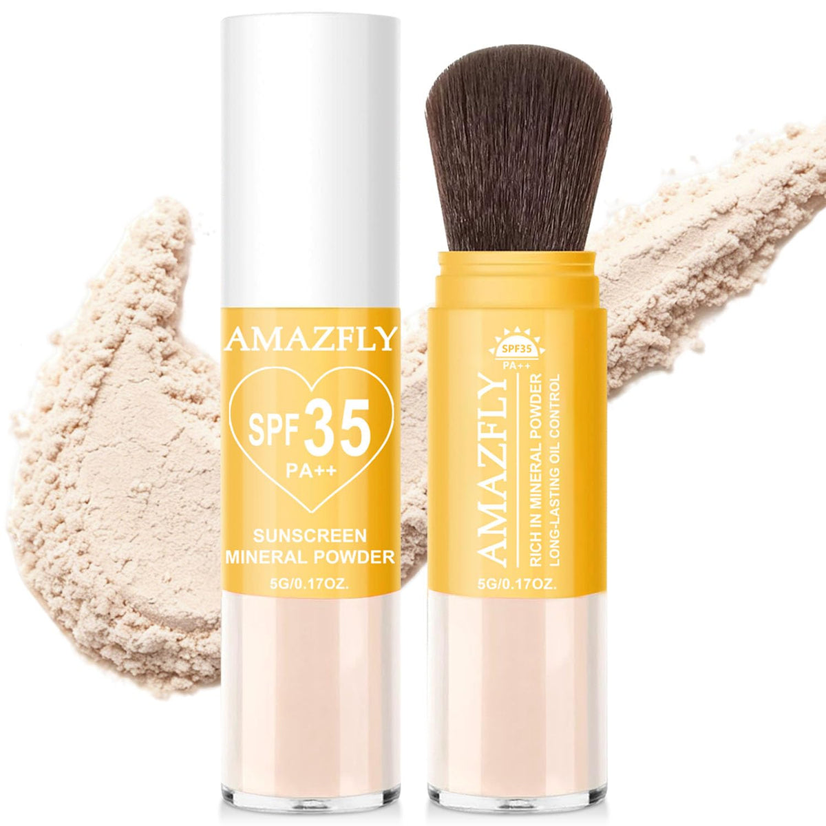 LemonSac front packaging showing translucent SPF 35 powder benefit of breathable protection