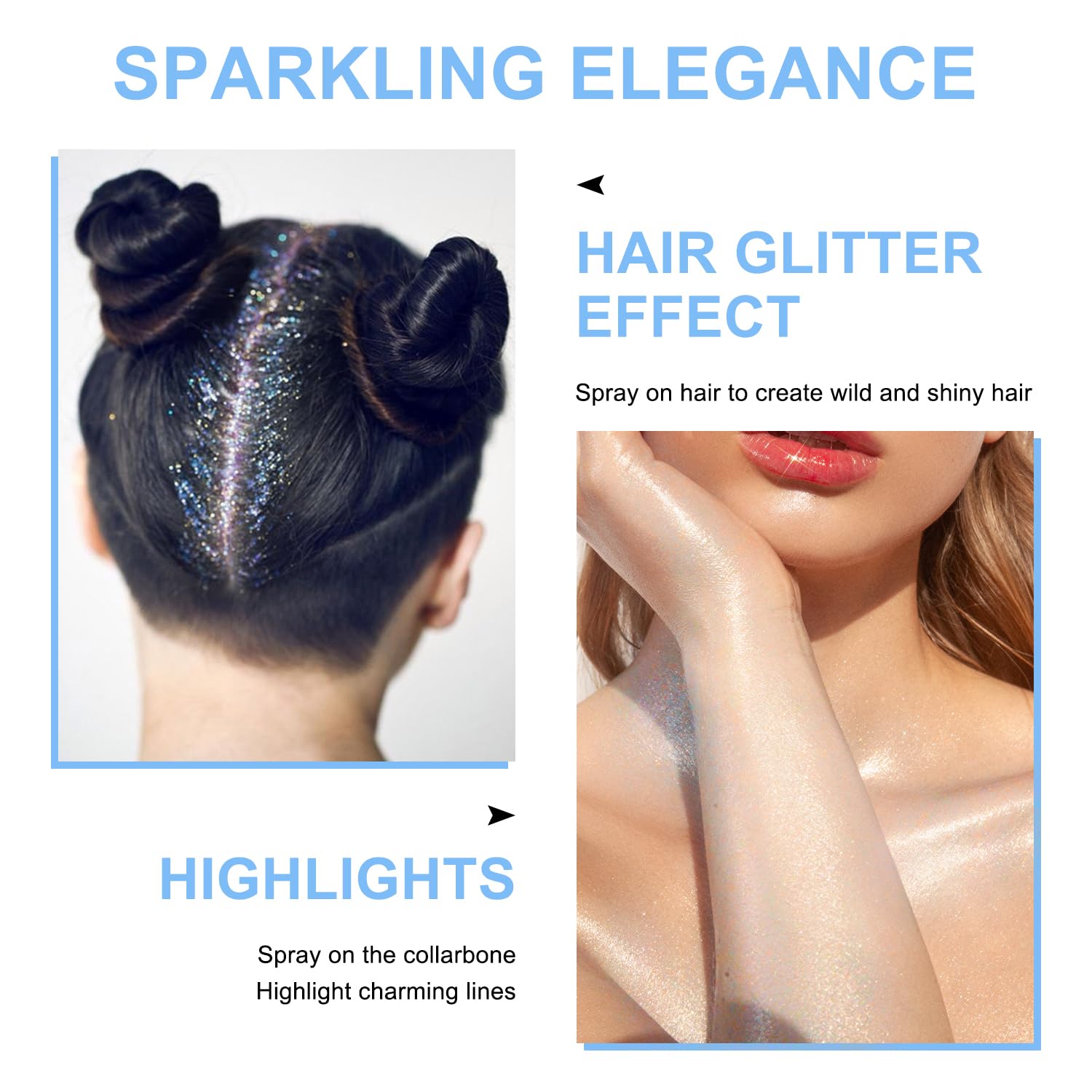 Hair streak with LemonSac shimmer highlighting color and adding luminous dimension