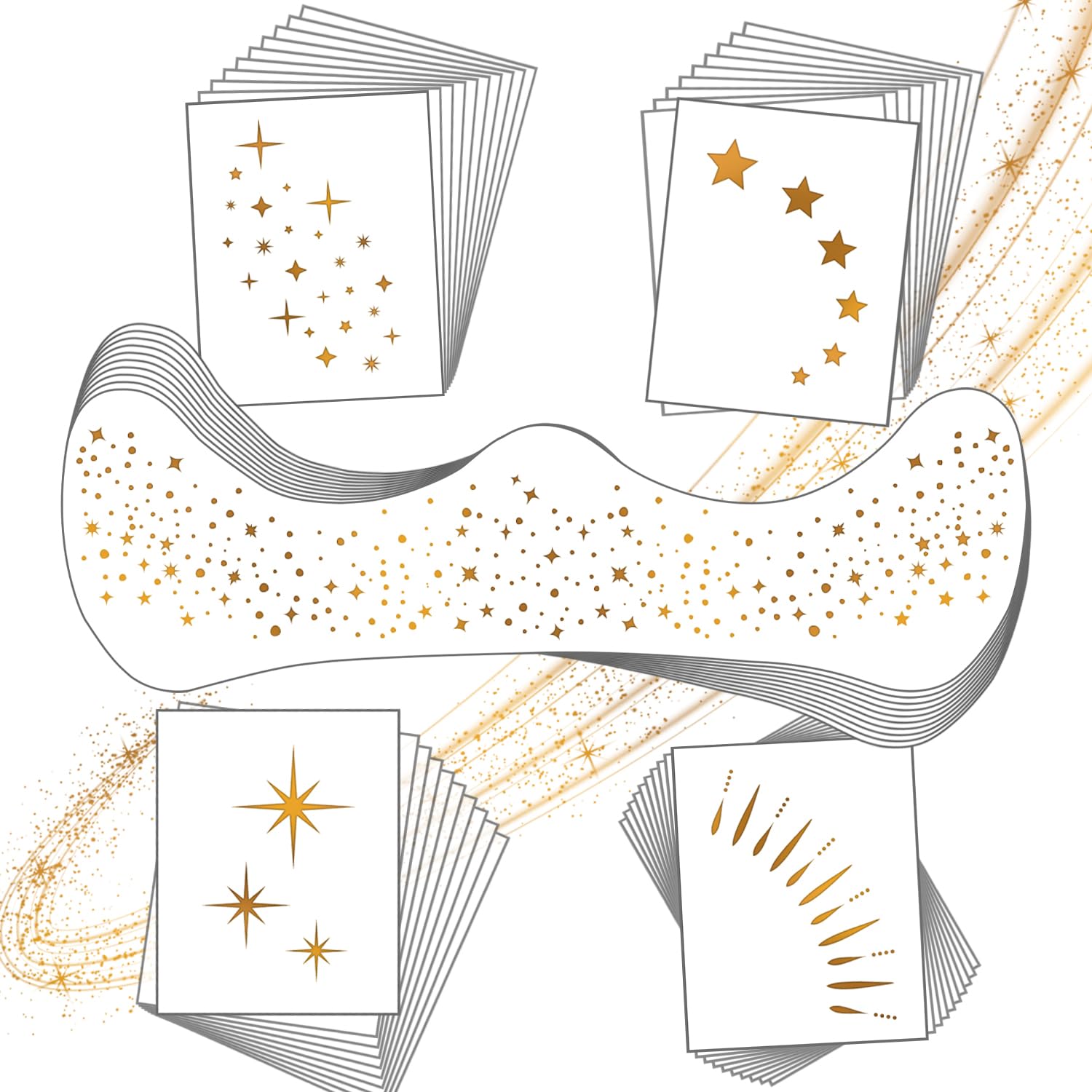 LemonSac front packaging showing 20 gold glitter freckle patches and product benefit