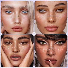 LemonSac freckle patches in use at a festival, long-lasting sparkle benefit for events