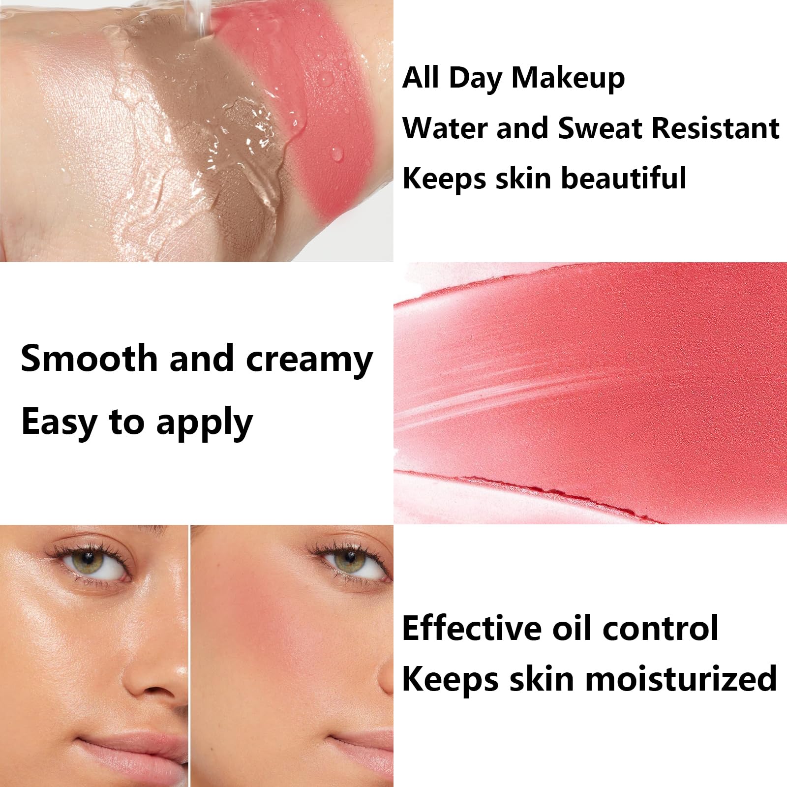LemonSac swatches on forearm showing blush bronzer highlighter tones