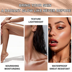 Person near pool with LemonSac shimmer showing water-resistant radiance