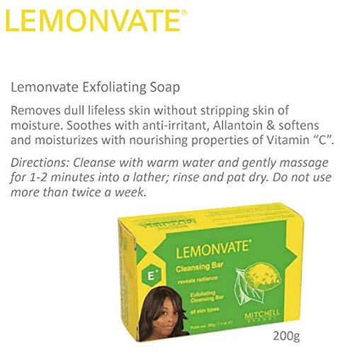 LEMONVATE soap close-up texture highlighting gentle exfoliant particles