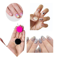 Leoriaie dots size comparison on nail swatch showing twelve sizes for consistent nail art