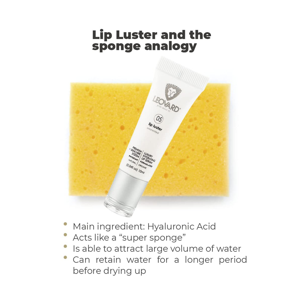 Leovard serum texture close-up showing smooth gel consistency for instant hydration